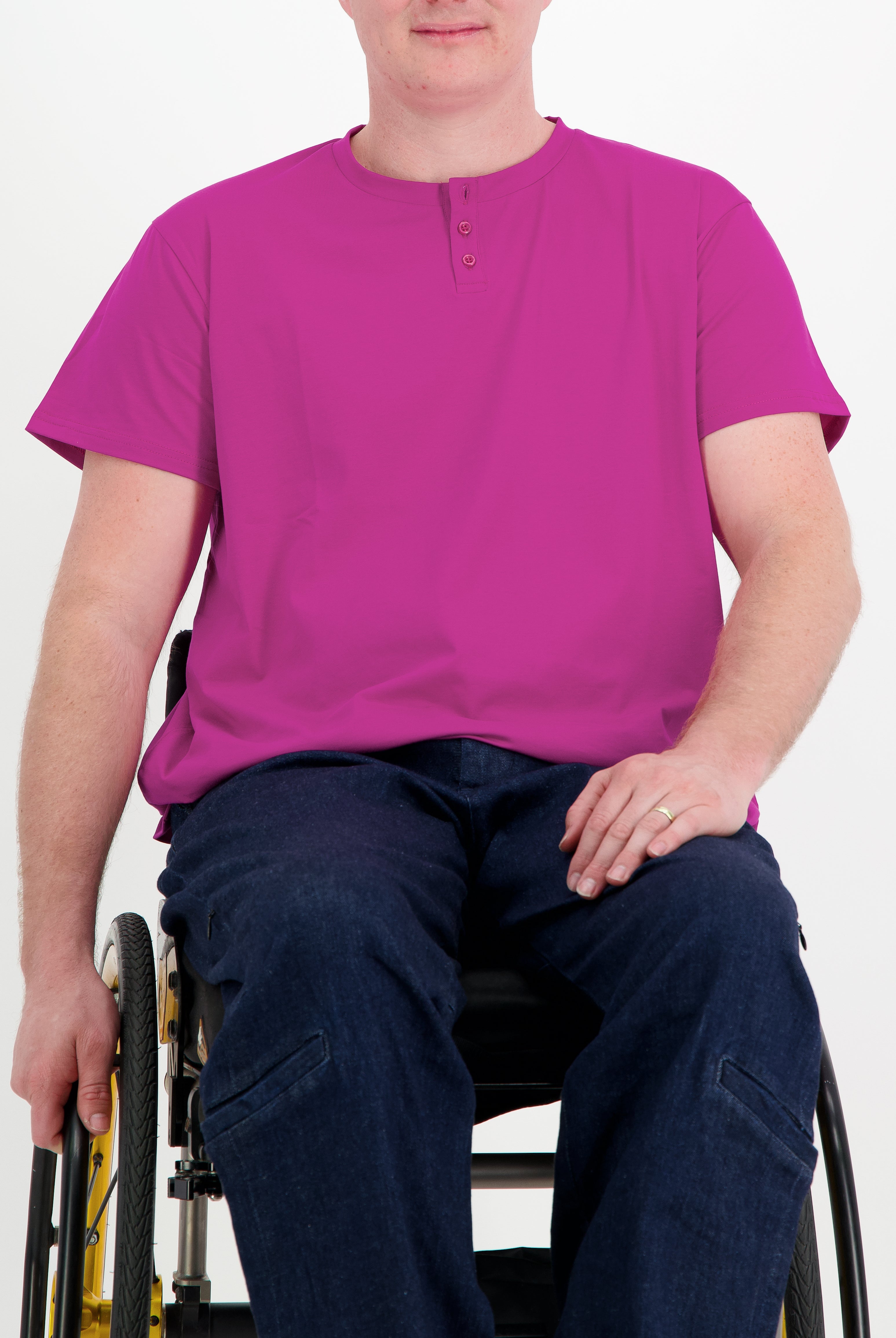 Nick A-Line Tee Stain and Spill Resistant - Crimson Reserve - Christina Stephens