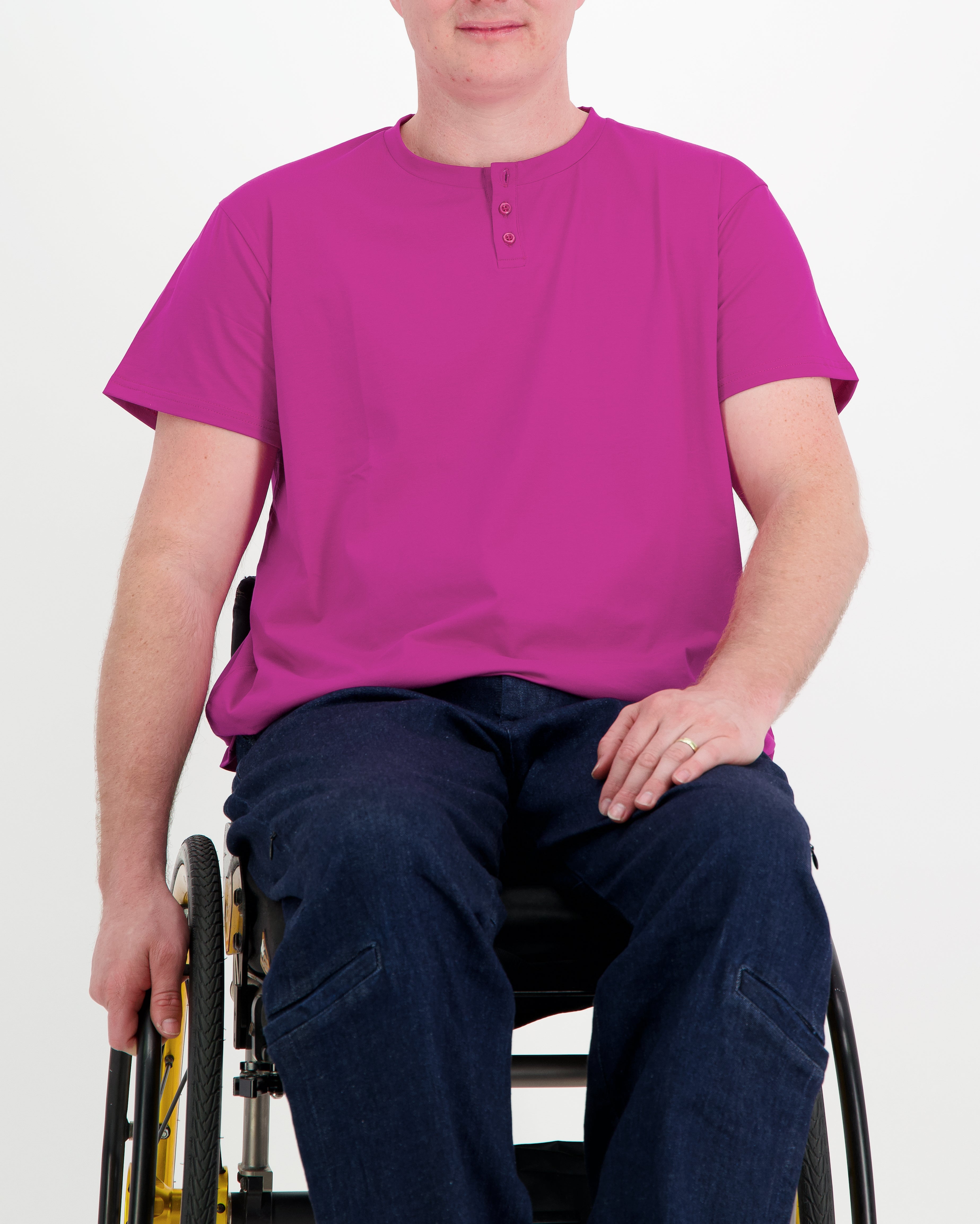 Nick A-Line Tee Stain and Spill Resistant - Crimson Reserve - Christina Stephens