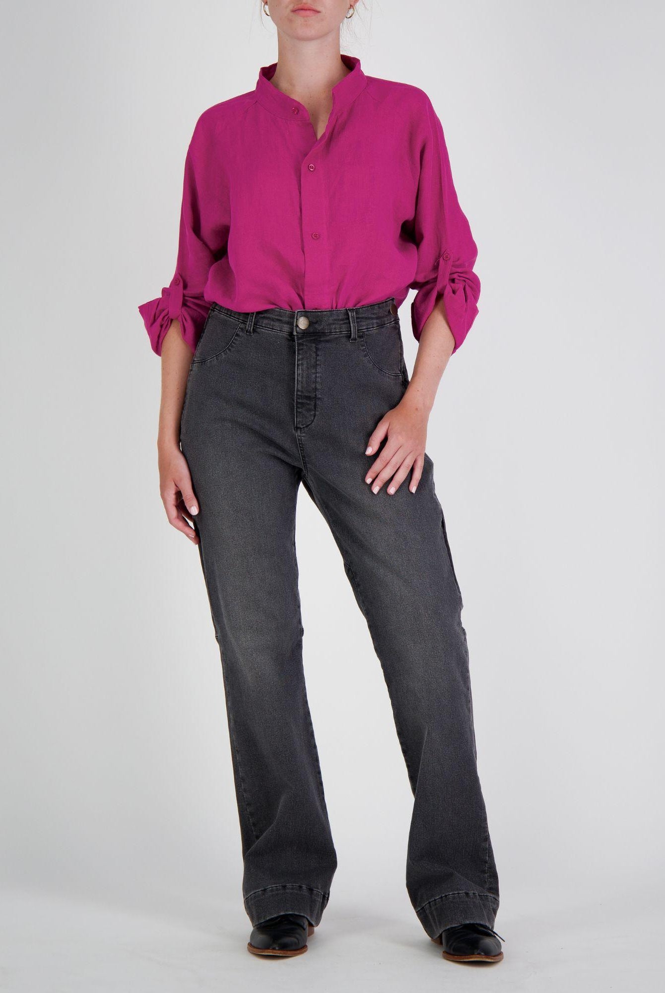 Annie Seated Jeans for Female Wheelchair Users - Grey - Christina Stephens