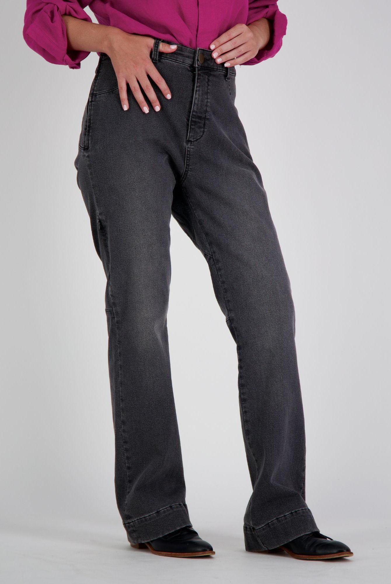 Annie Seated Jeans for Female Wheelchair Users - Grey - Christina Stephens