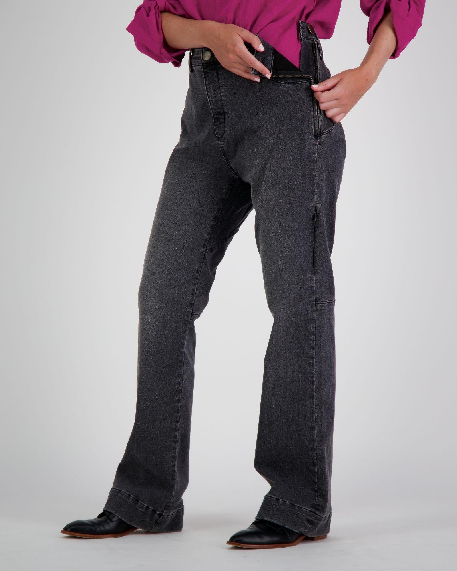 Annie Seated Jeans for Female Wheelchair Users - Grey - Christina Stephens