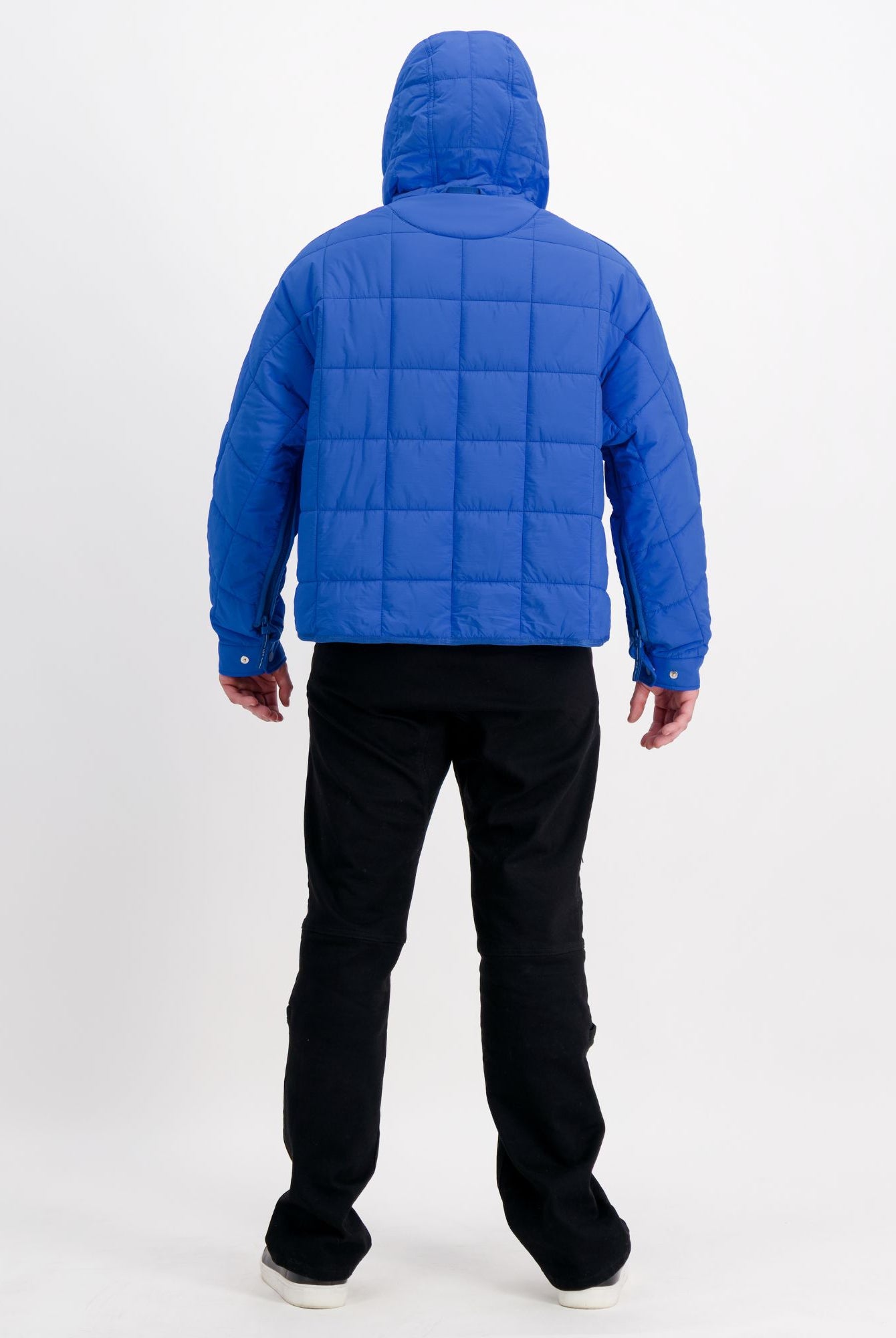 Elly Universal Adaptive Puffer Jacket for Wheelchair Users - Blue - Christina Stephens