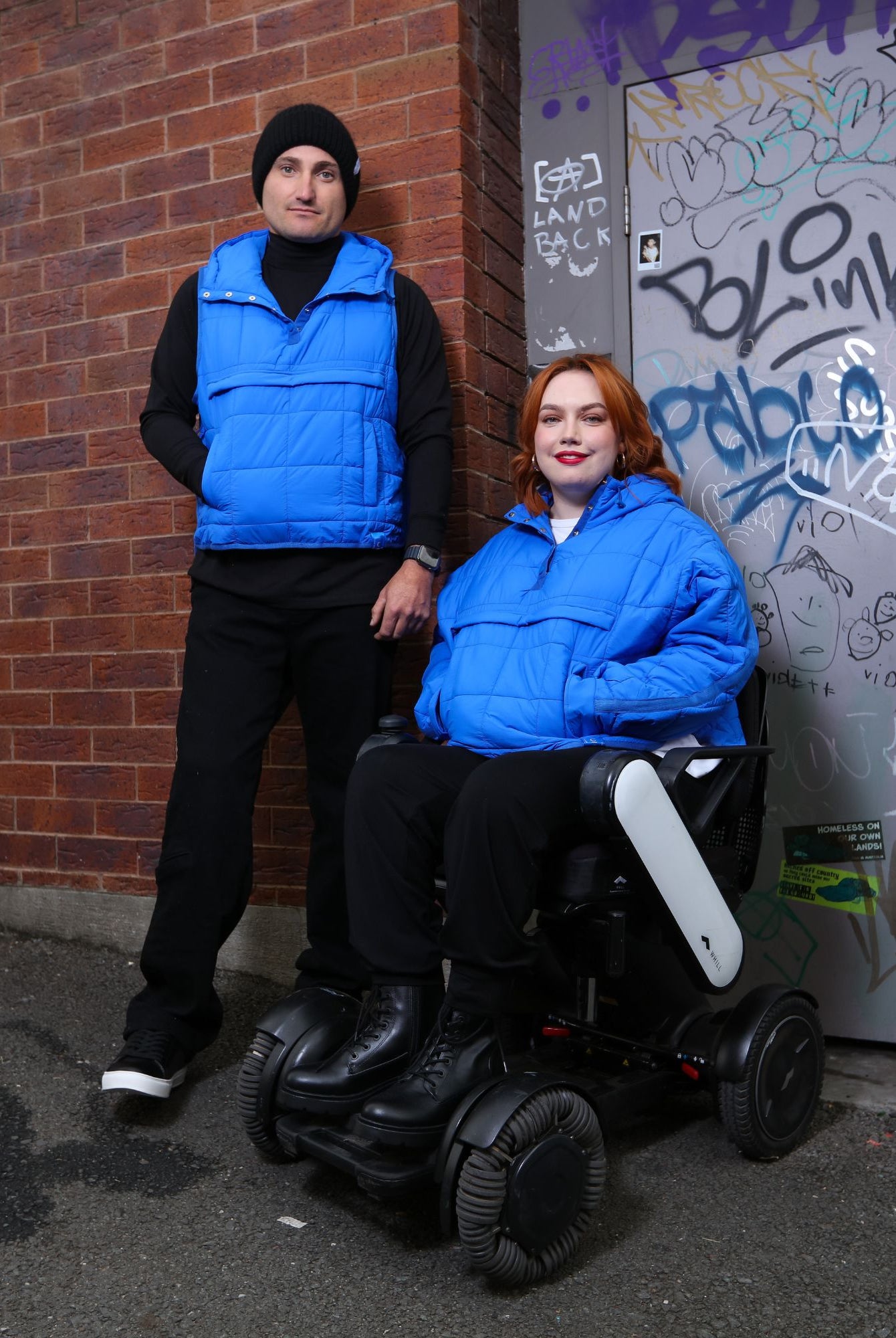 Elly Universal Adaptive Puffer Jacket for Wheelchair Users - Blue - Christina Stephens