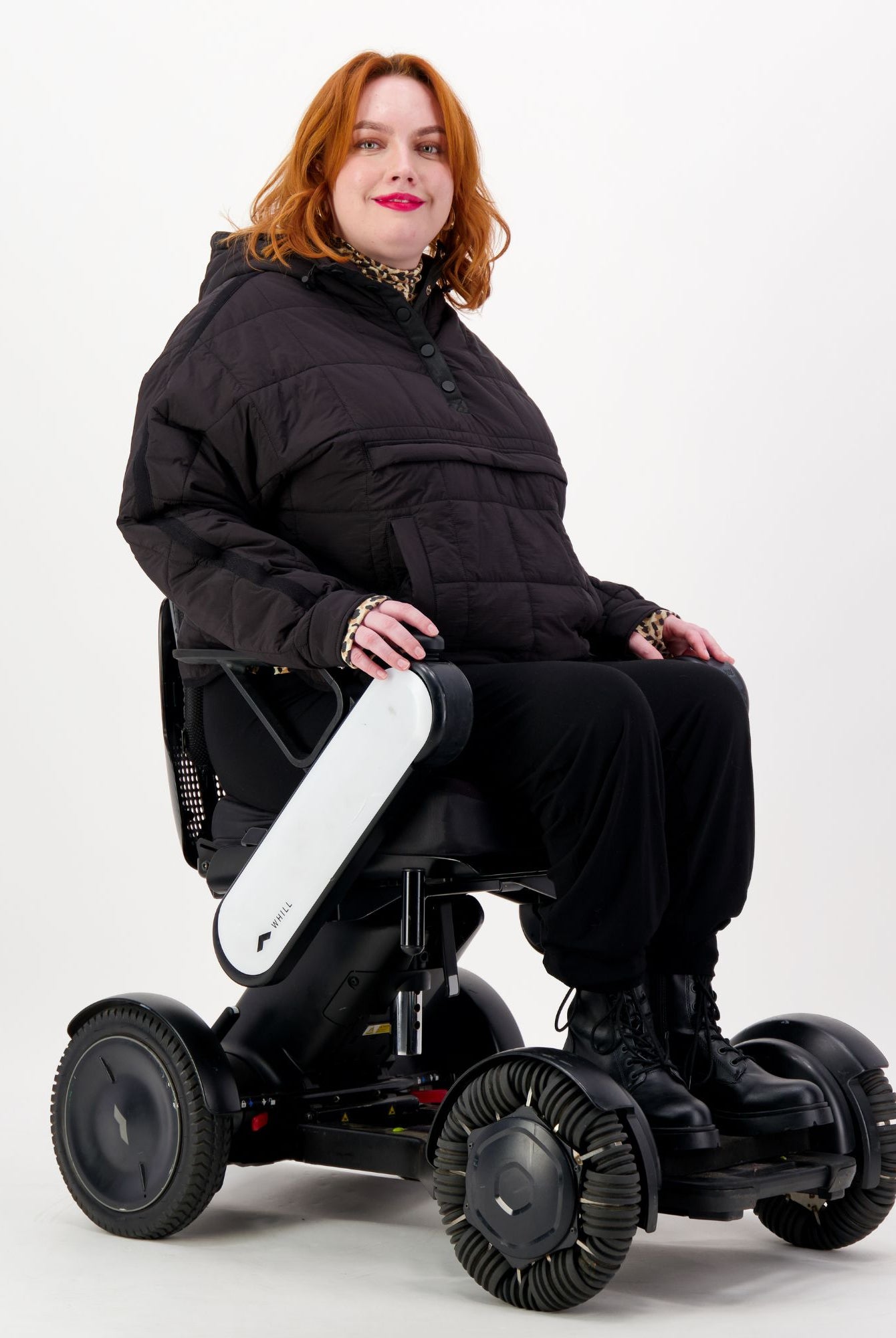 Elly Universal Adaptive Puffer Jacket for Wheelchair Users - Black - Christina Stephens
