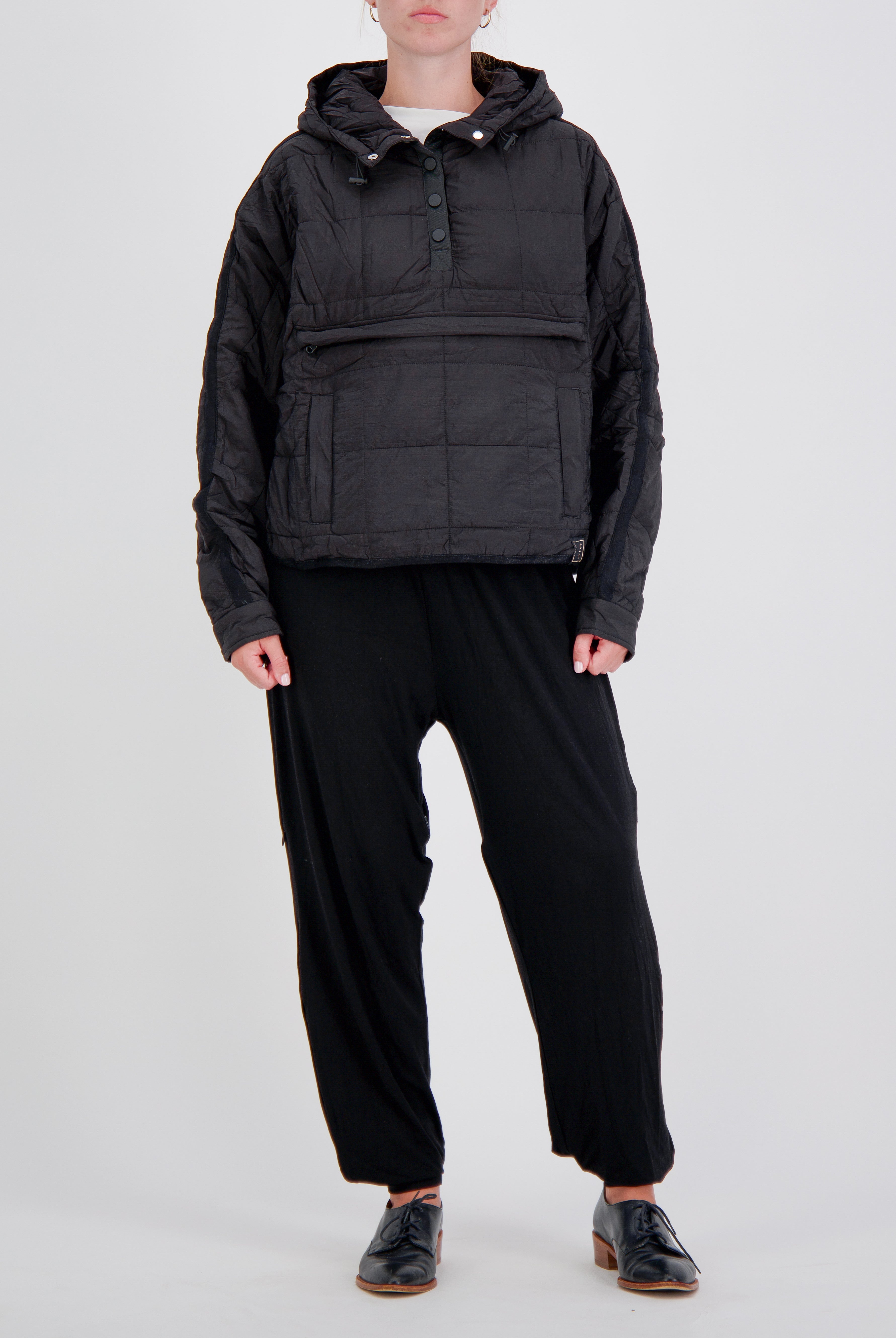 Elly Universal Adaptive Puffer Jacket for Wheelchair Users - Black - Christina Stephens