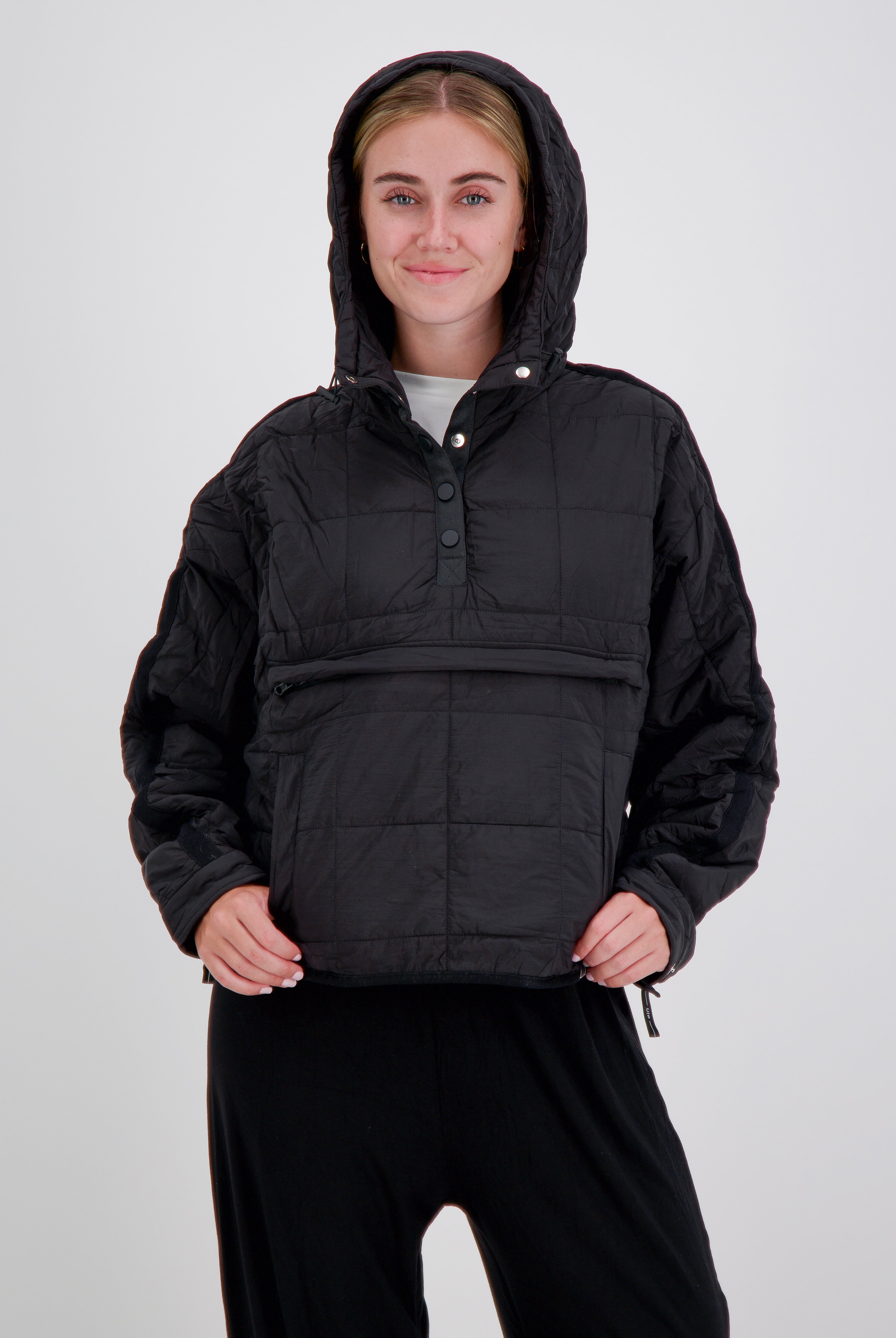 Elly Universal Adaptive Puffer Jacket for Wheelchair Users - Black - Christina Stephens