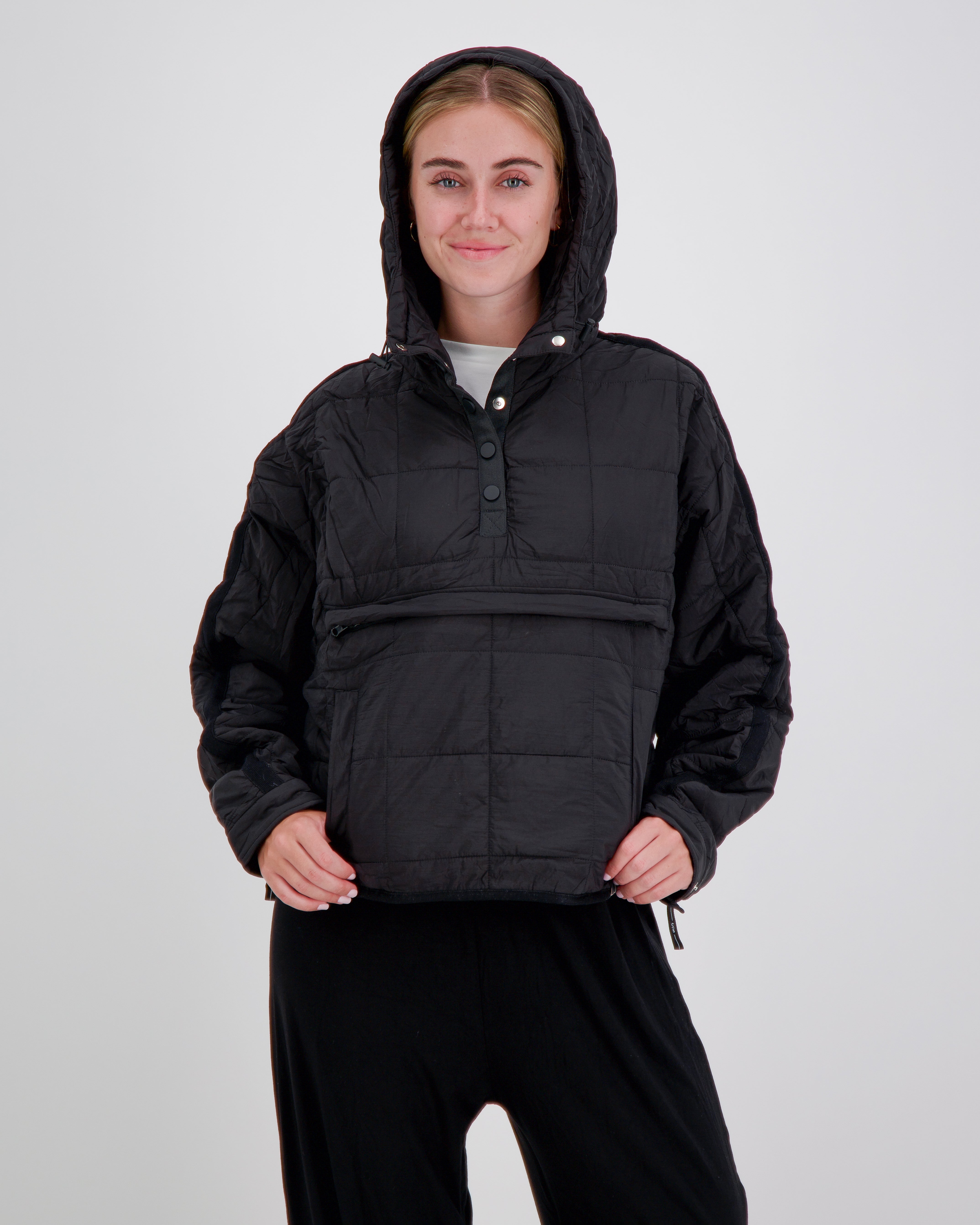 Elly Universal Adaptive Puffer Jacket for Wheelchair Users - Black - Christina Stephens