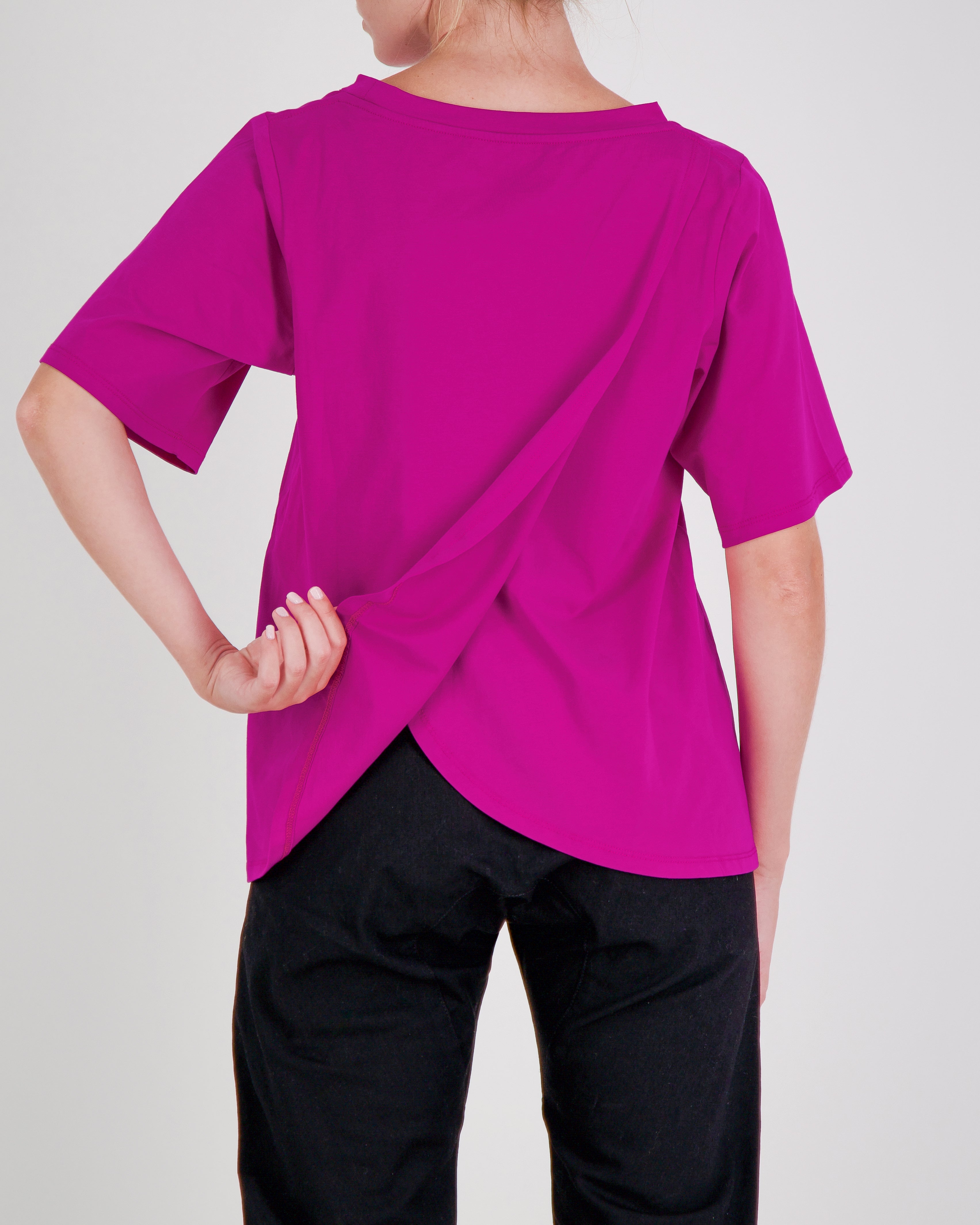 Lilli Leaf Back T-Shirt Stain and Spill Resistant for Dexterity Support - Berry Burst - Christina Stephens