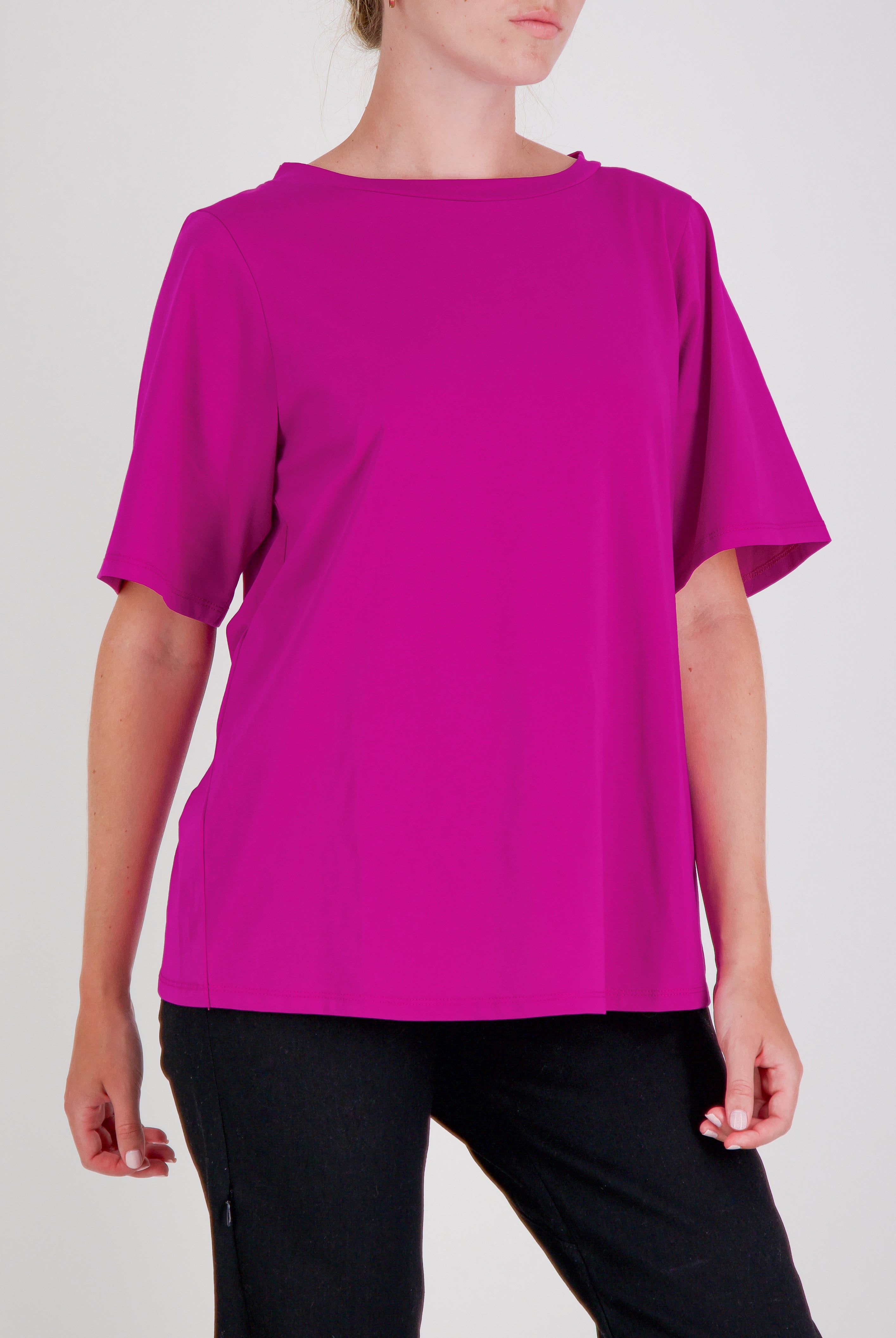 Lilli Leaf Back T-Shirt Stain and Spill Resistant for Dexterity Support - Berry Burst - Christina Stephens