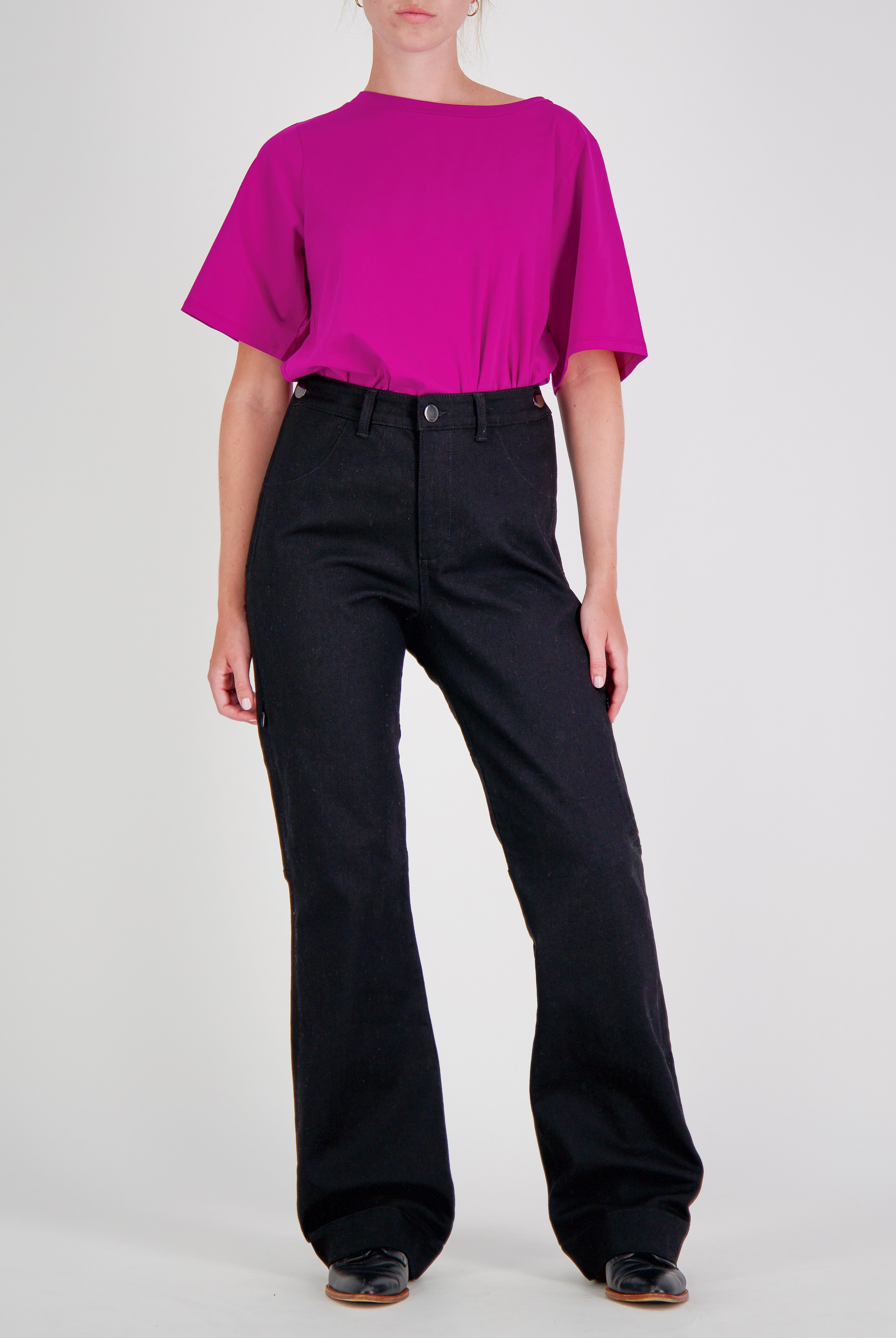 Annie Seated Jeans for Female Wheelchair Users - Black 2 & 3 Access Points - Christina Stephens