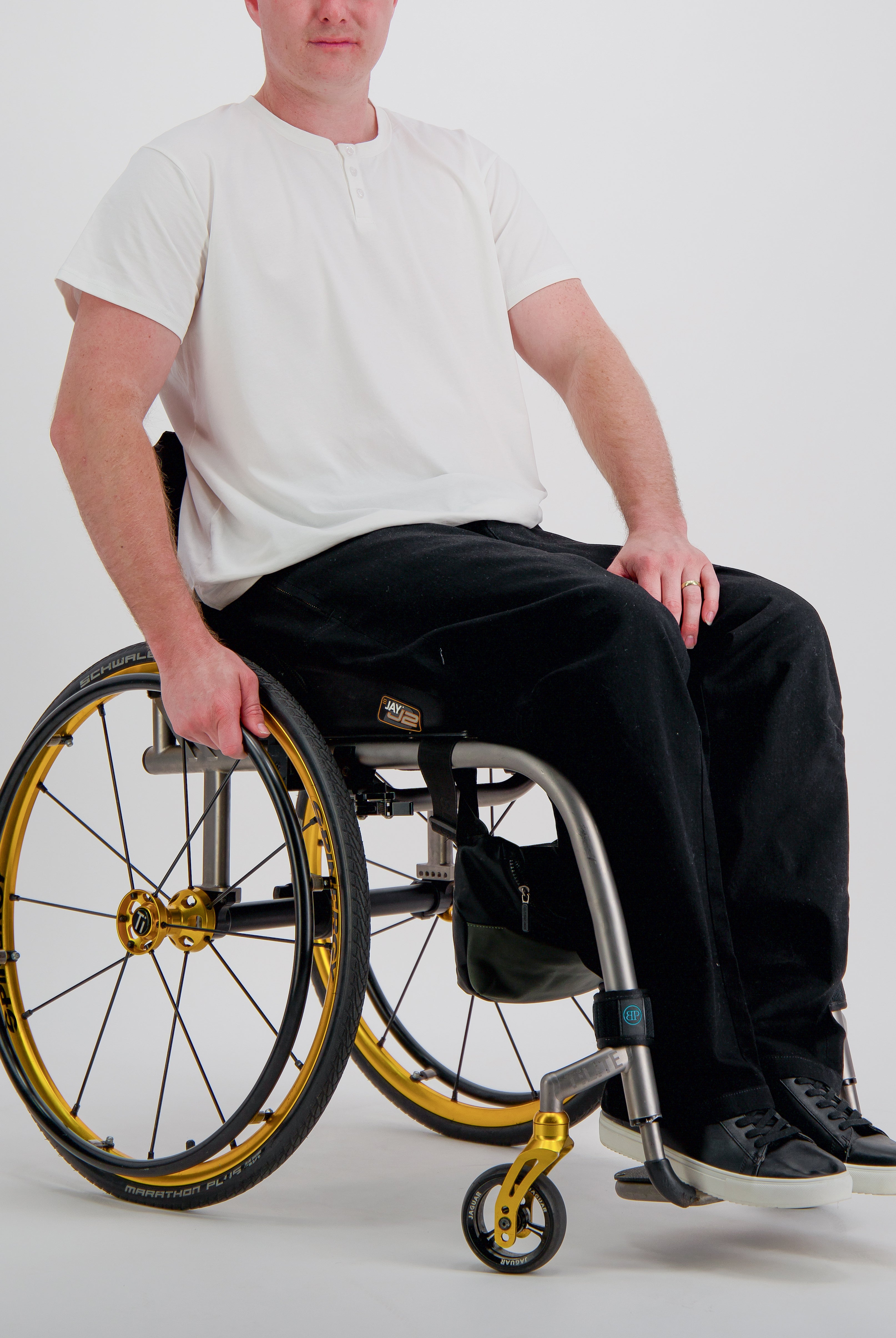 Stephen Seated Jeans for Male Wheelchair Users - Black - Christina Stephens