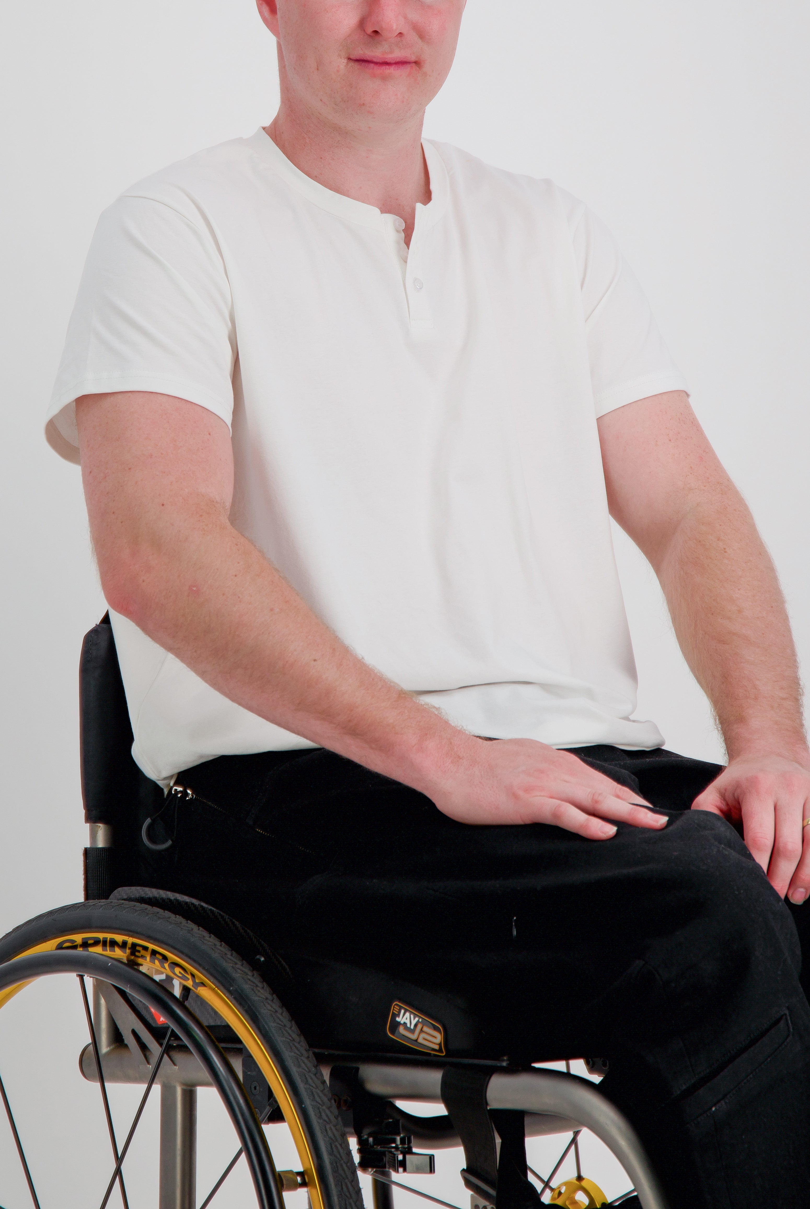 Nick A-Line Tee Stain and Spill Resistant - White - Christina Stephens