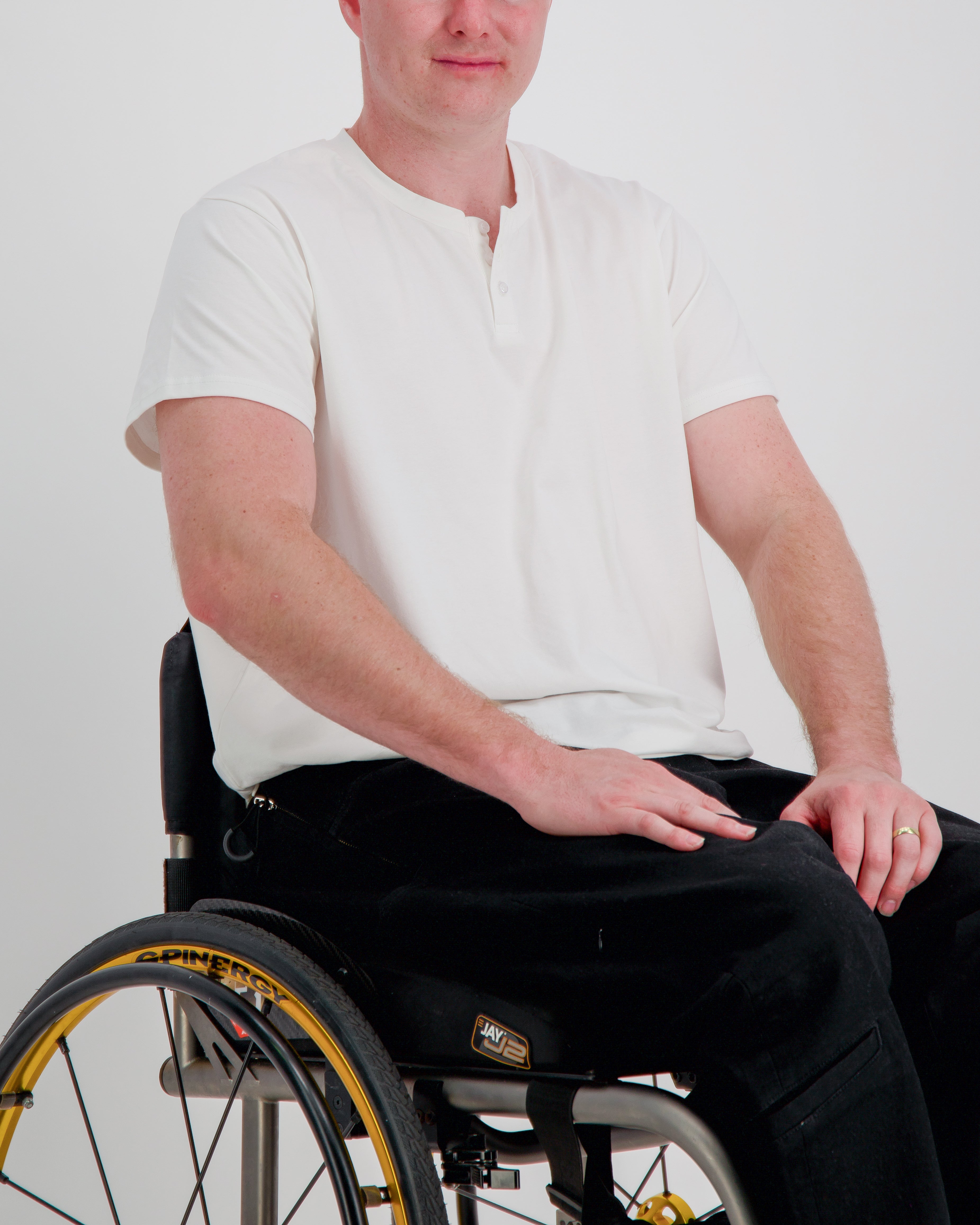 Nick A-Line Tee Stain and Spill Resistant - White - Christina Stephens