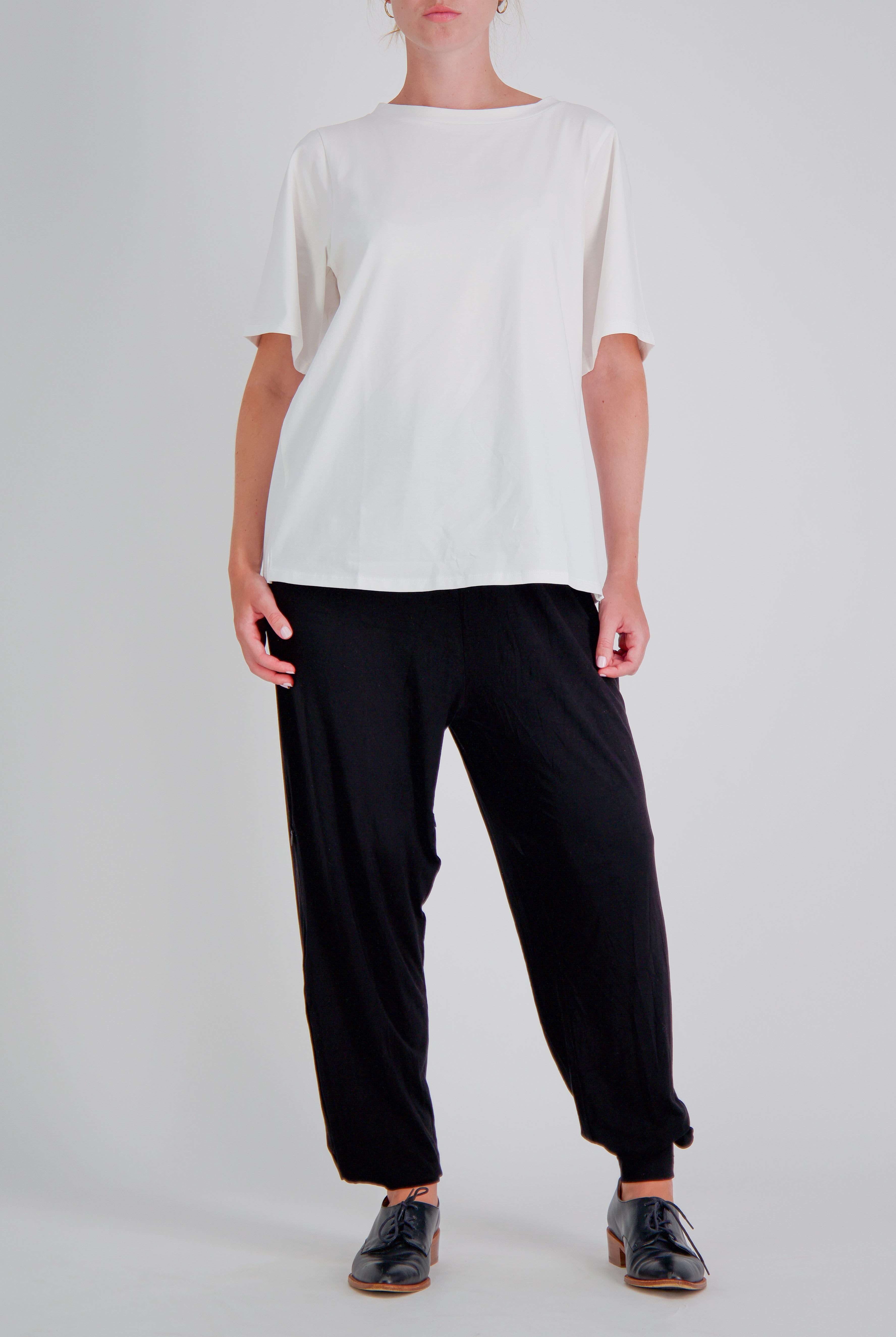 Lilli Leaf Back T-Shirt Stain and Spill Resistant for Dexterity Support - White - Christina Stephens