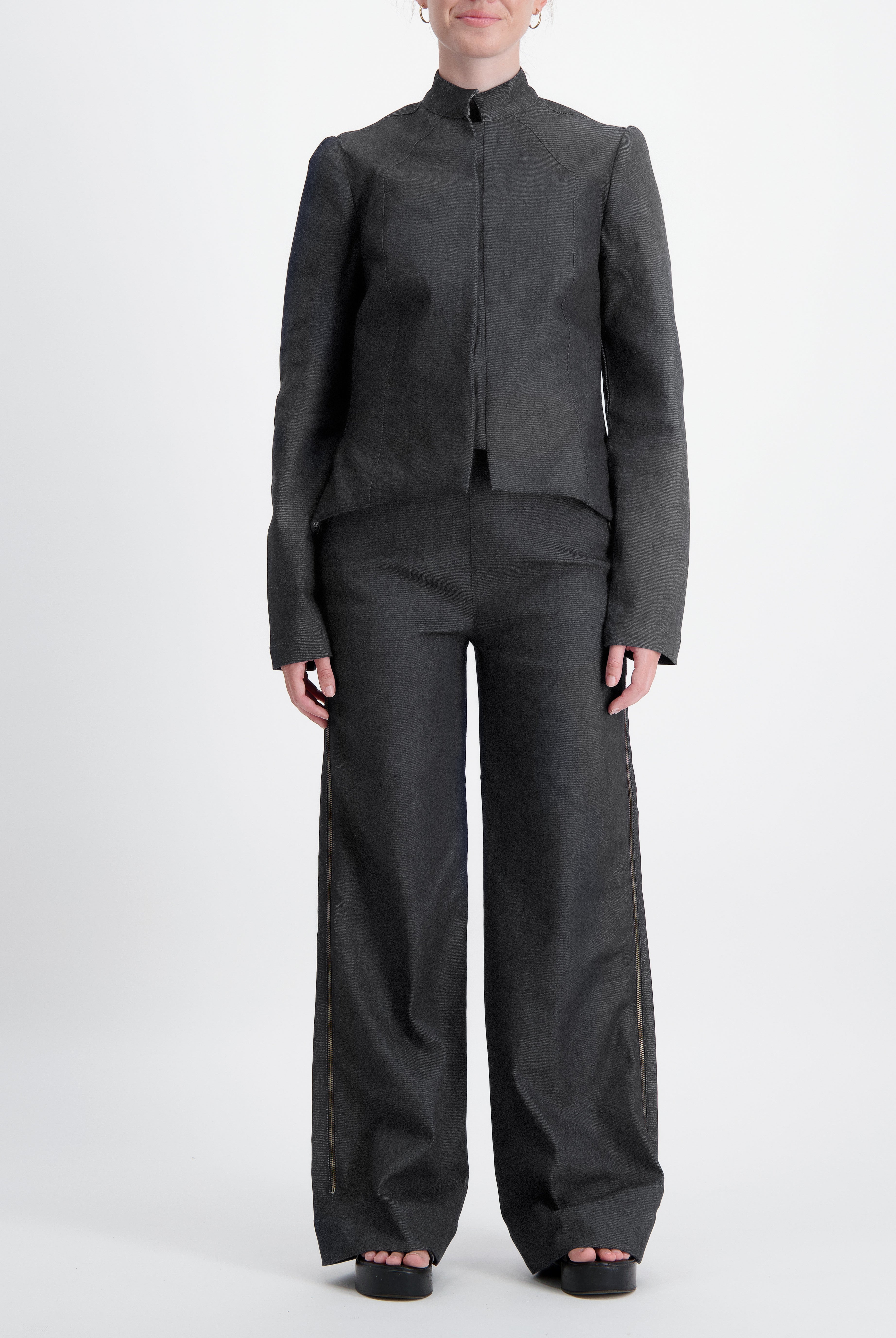 Paula Cropped Magnetic Jacket for Dexterity Support - Black - Christina Stephens
