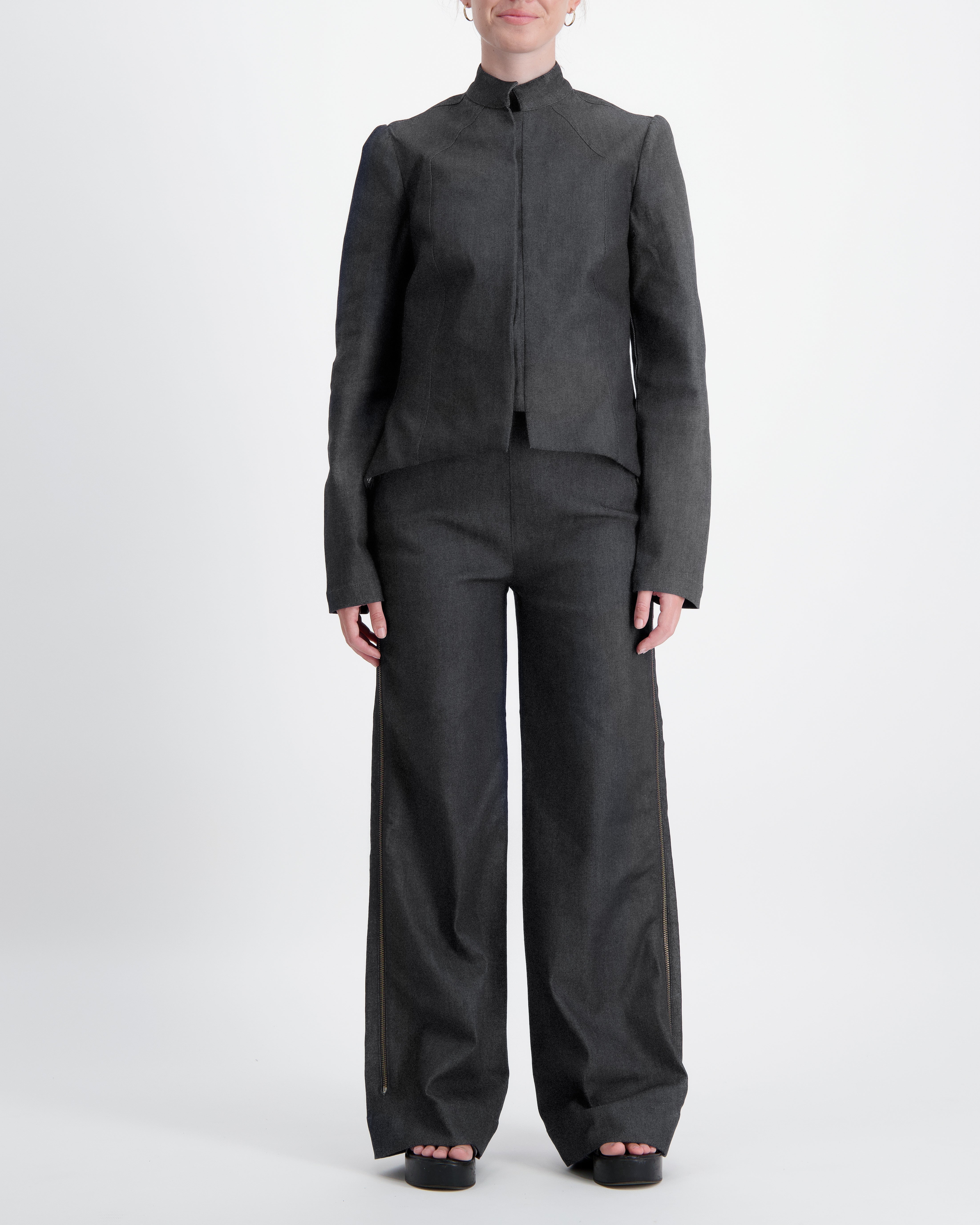 Paula Cropped Magnetic Jacket for Dexterity Support - Black - Christina Stephens