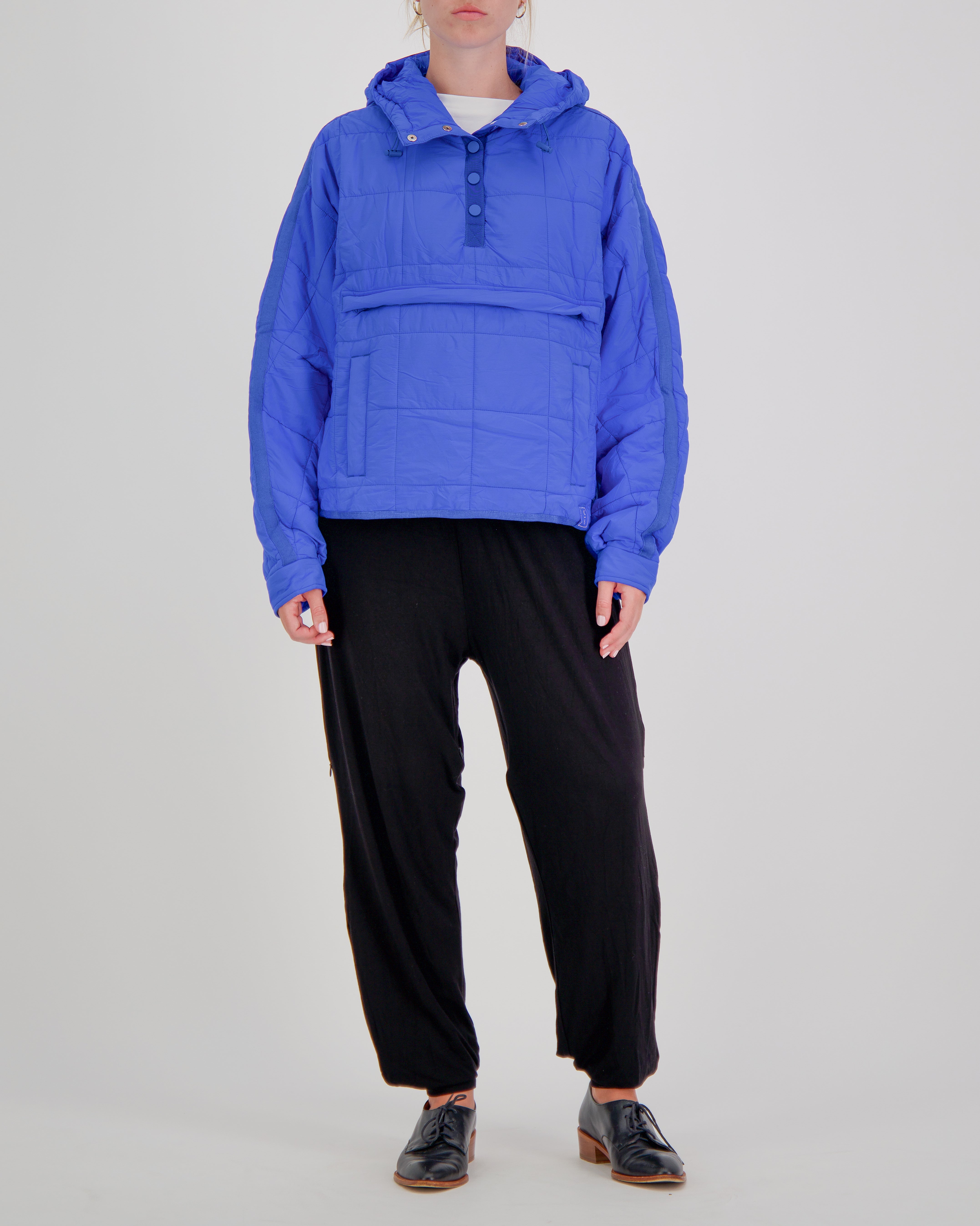 Elly Universal Adaptive Puffer Jacket for Wheelchair Users - Blue - Christina Stephens