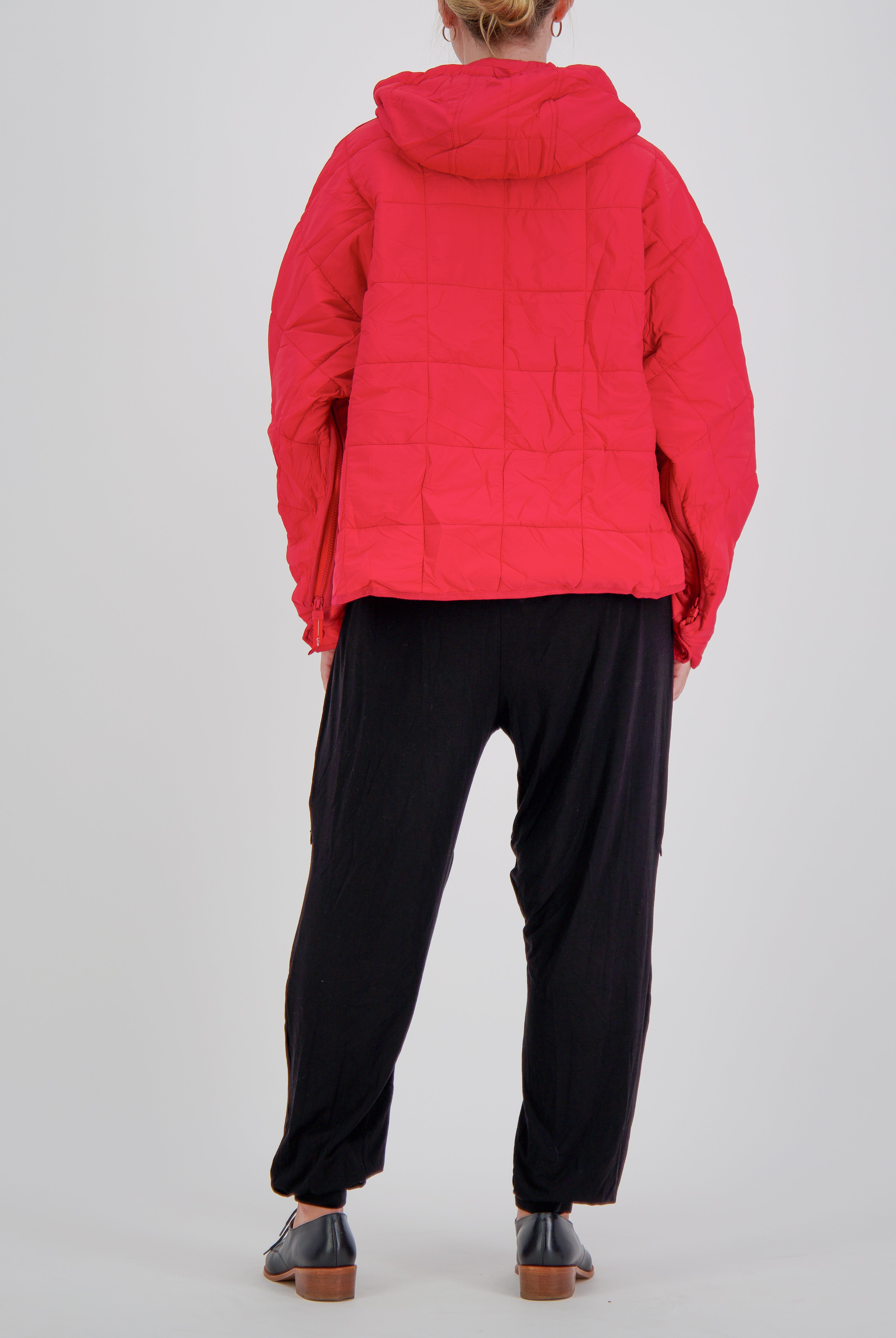 Elly Universal Adaptive Puffer Jacket for Wheelchair Users - Red - Christina Stephens
