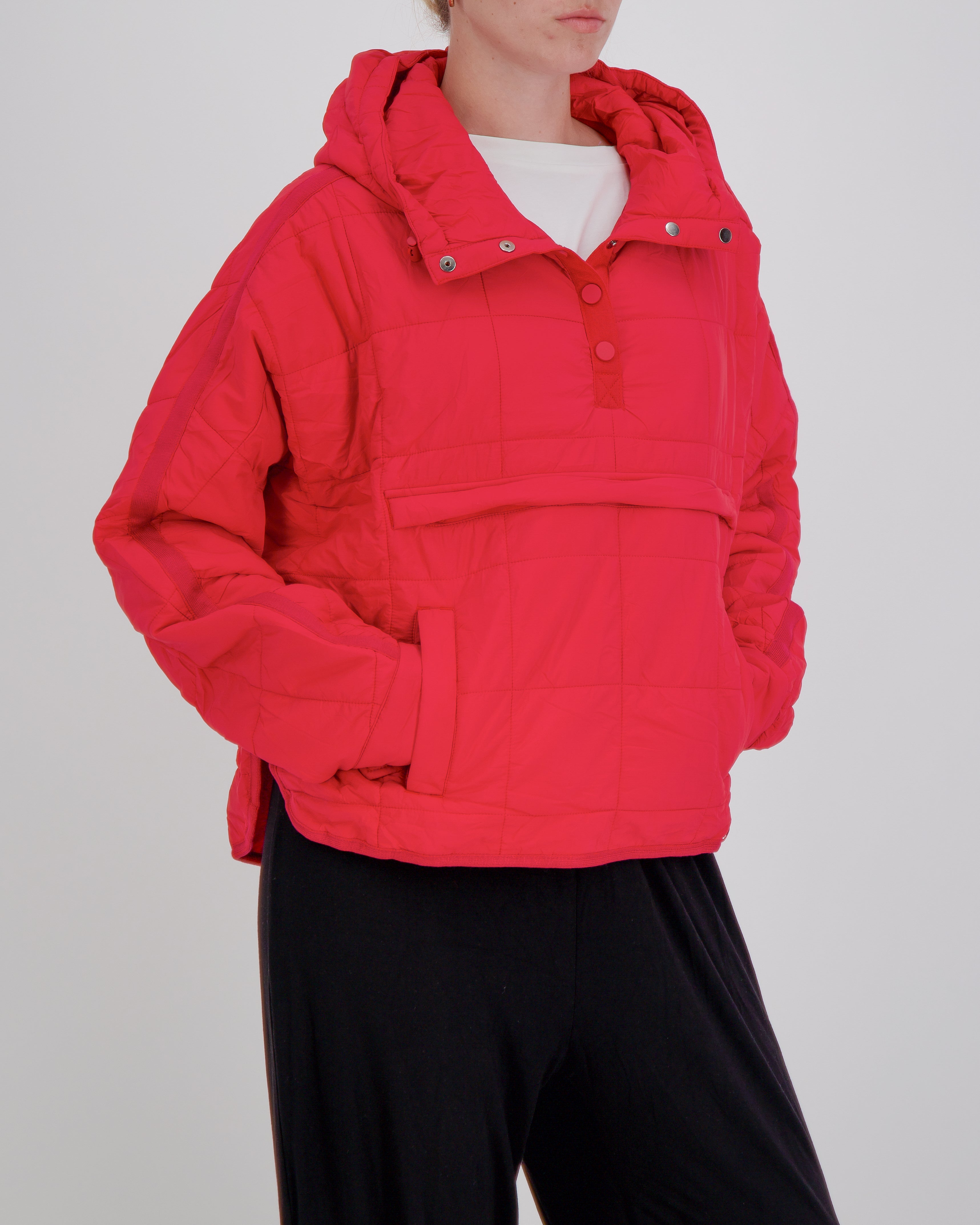 Elly Universal Adaptive Puffer Jacket for Wheelchair Users - Red - Christina Stephens
