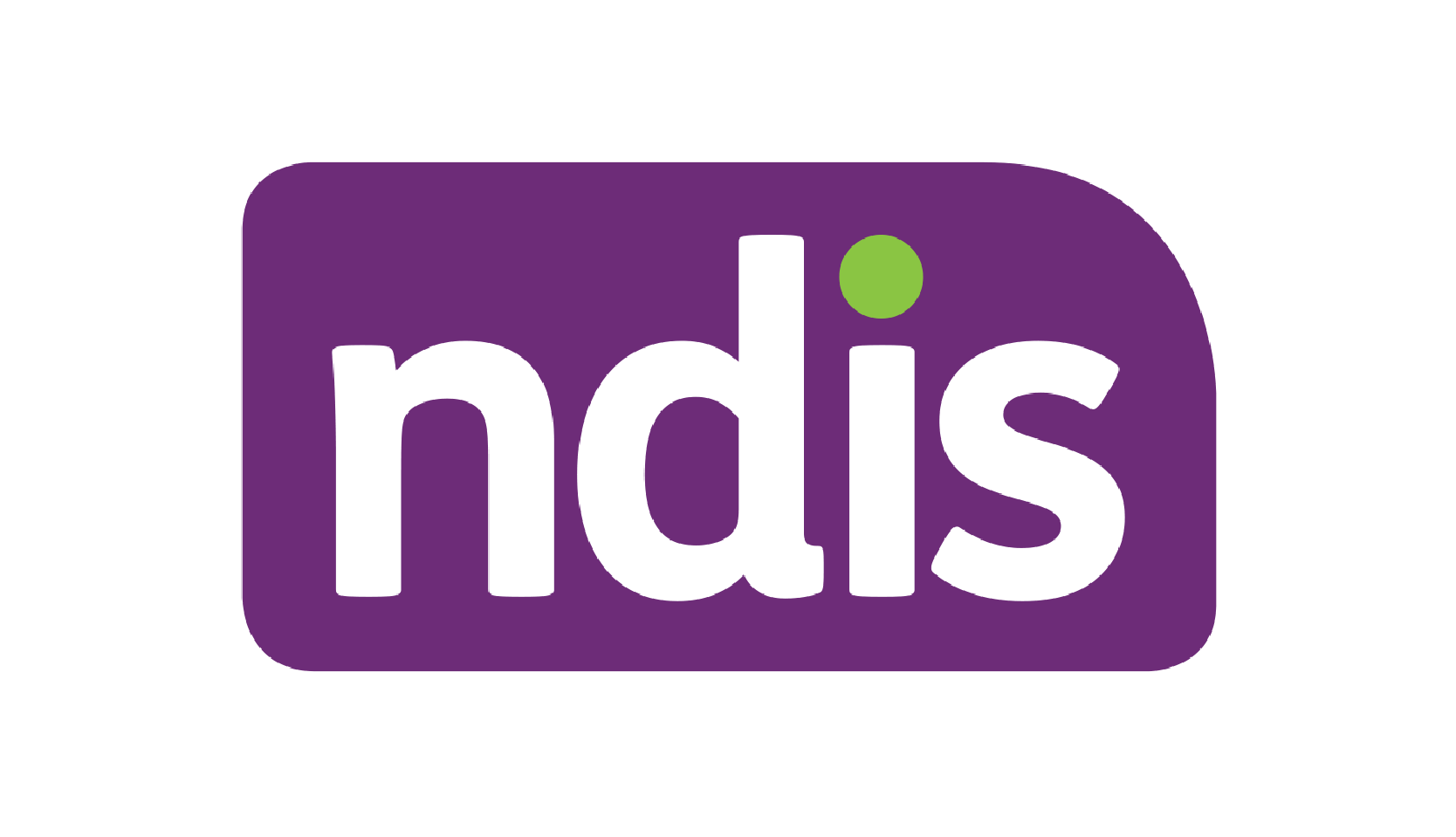 NDIS purple and white logo. Christina Stephens Adaptive Clothing Australia.