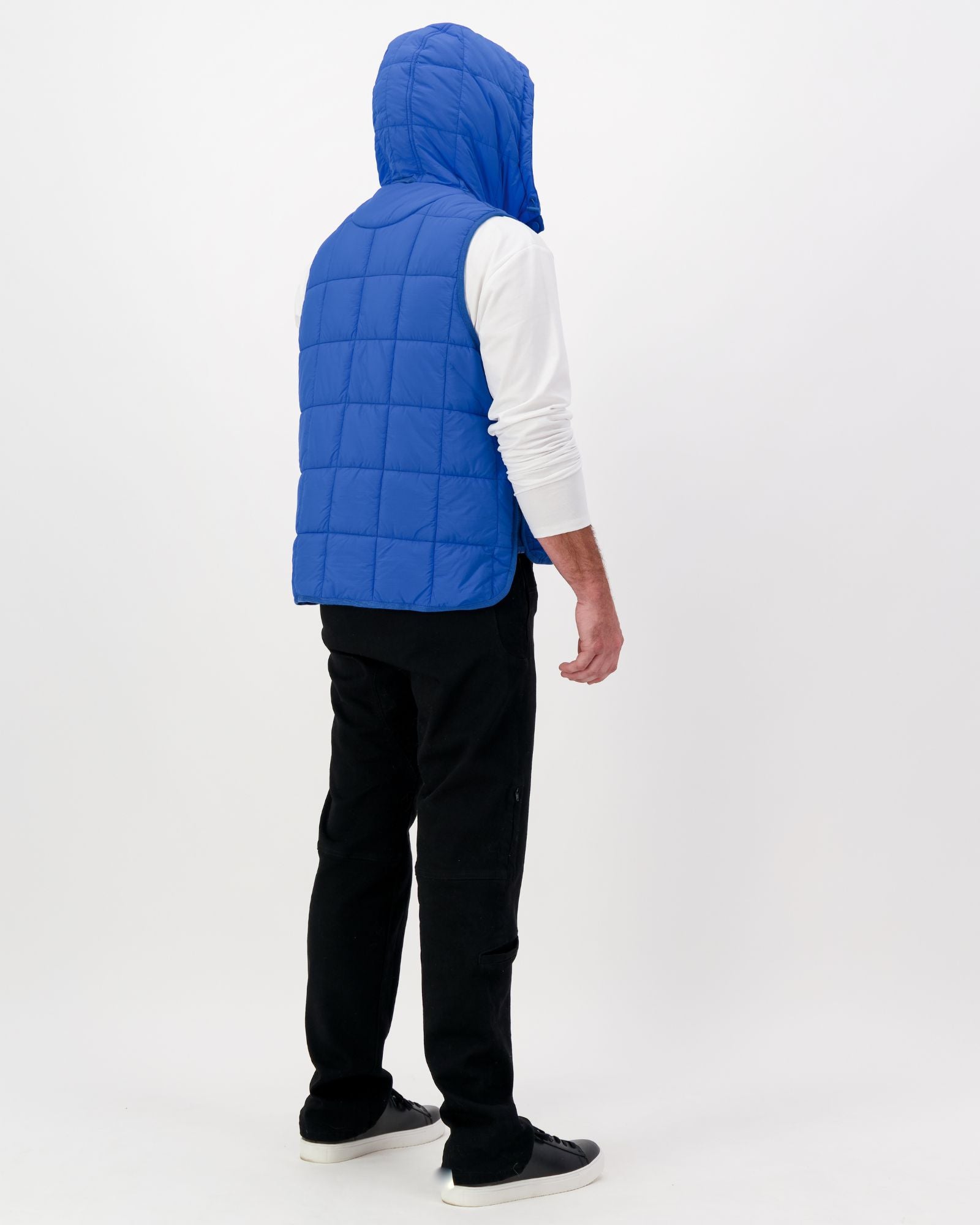 Matt Gender Neutral Adaptive Puffer Vest Universal Design for Wheelchair Users - Blue - Christina Stephens
