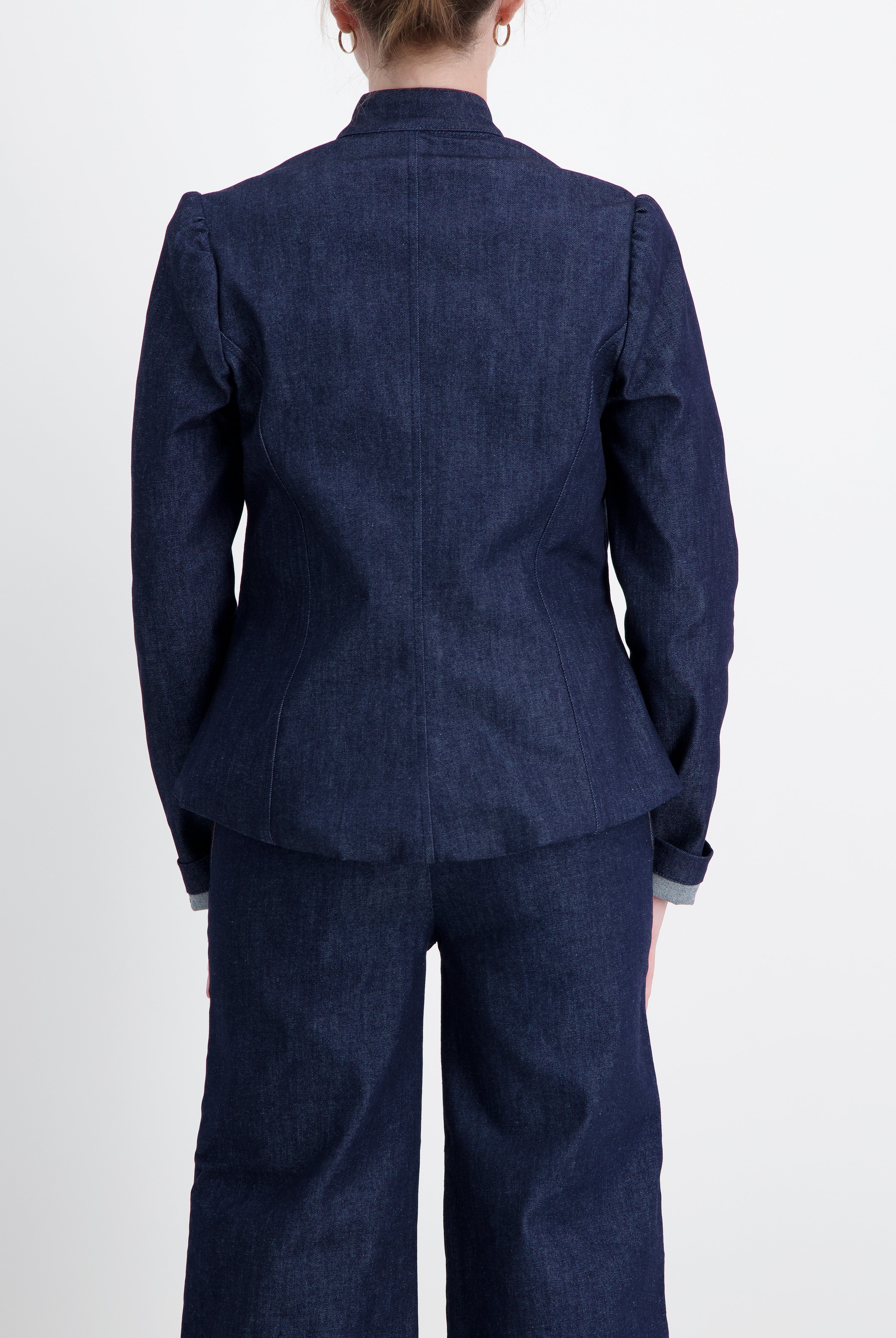 Paula Cropped Magnetic Jacket for Dexterity Support - Blue - Christina Stephens