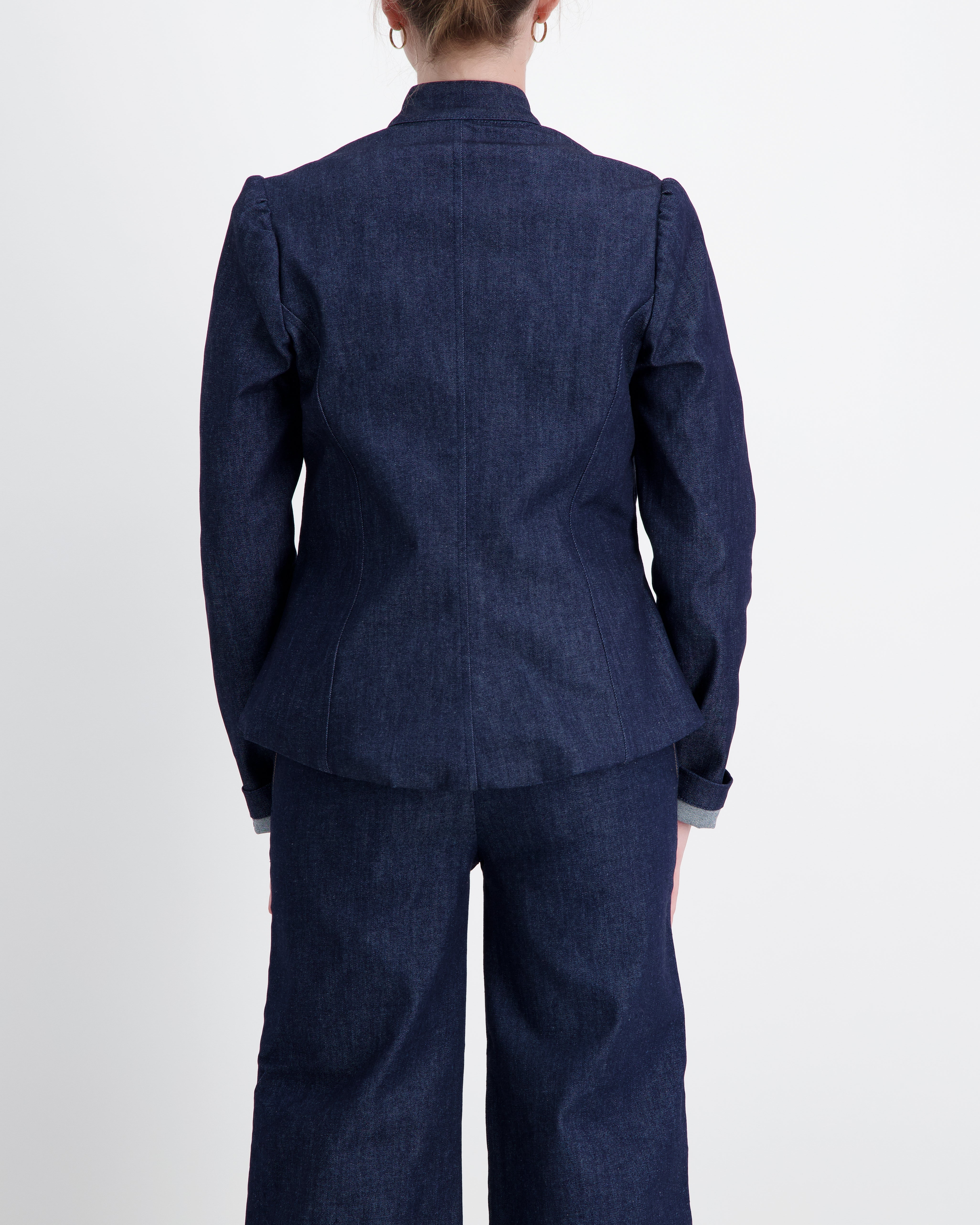 Paula Cropped Magnetic Jacket for Dexterity Support - Blue - Christina Stephens