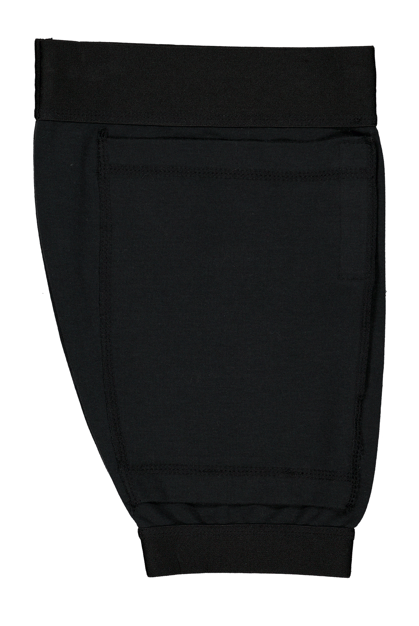 Catheter Bag Leg Cover in sleek black fabric with elastic waistband and secure pocket design, providing discreet and comfortable coverage for medical devices during daily activities and exercise